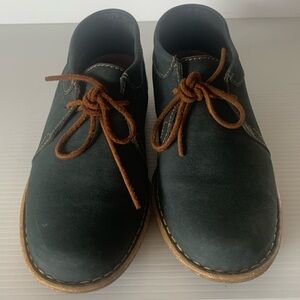 BORN NUALA NAVY NUBUCK WOMEN'S LEATHER BOOTIE BRO0019234 SIZE 10 M EUC